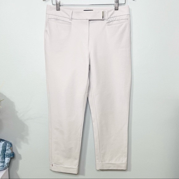 White House Black Market The Slim Crop Dress Pants Cuffed Ankle Pant 4 - Picture 2 of 14